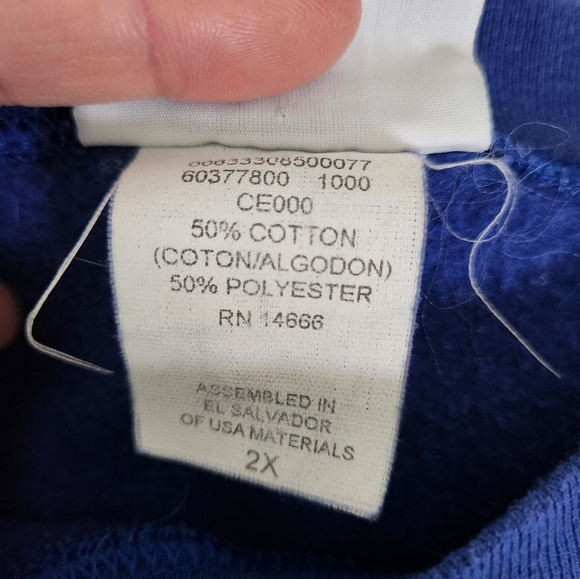 KU Vintage My Family Tree Blue Sweatshirt University of‎ Kansas Jayhawks 80's - Picture 4 of 4